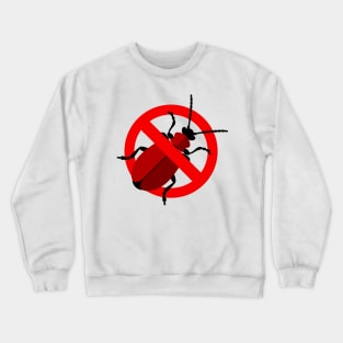 Scarlet lily beetle anti emblem Crewneck Sweatshirt